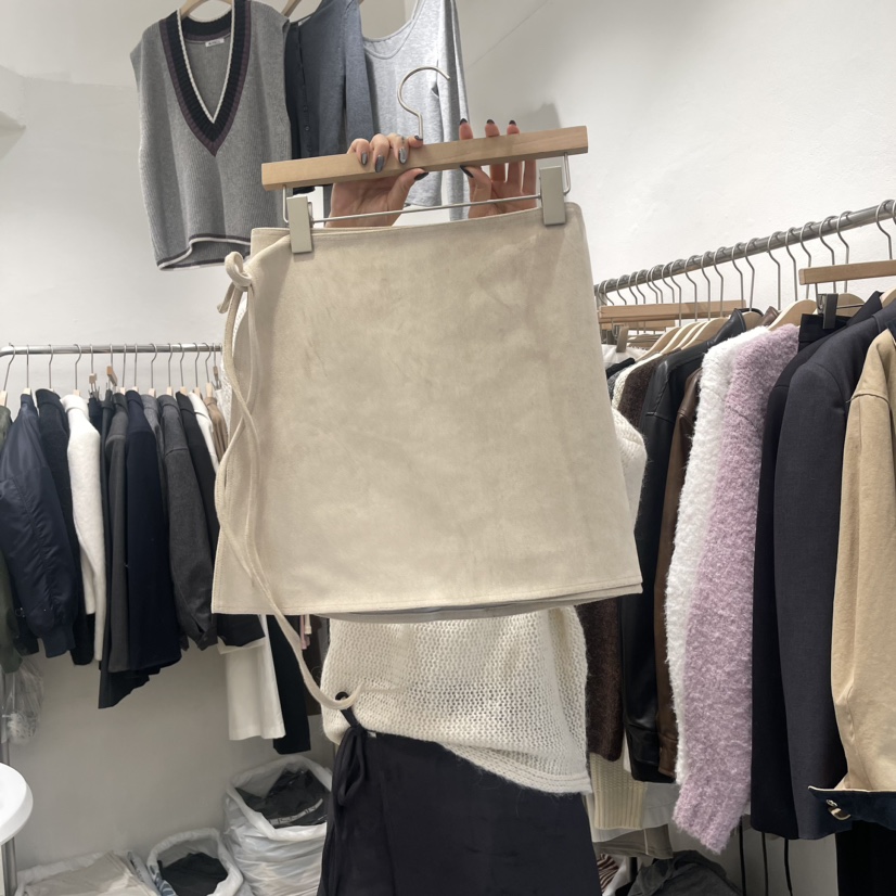 MUNSELL直郵韓國代購女裝新品真品時尚人氣職業熱賣短裙絨面革MUNSELL短裙