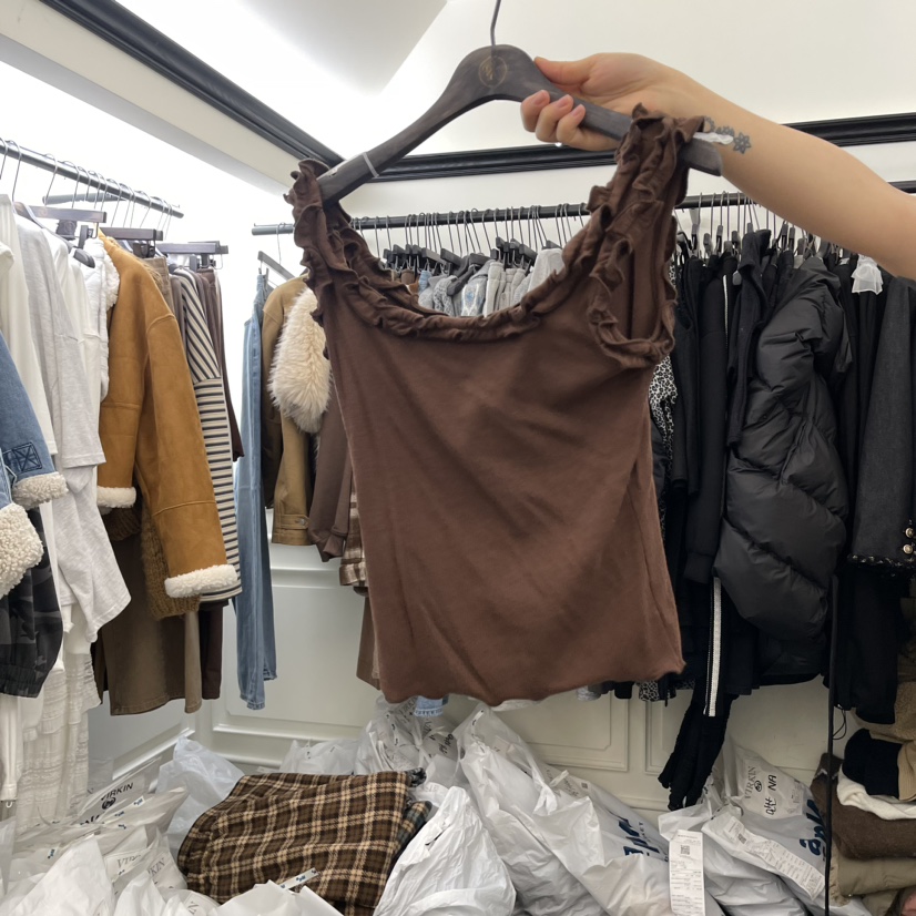 VIRKIN韓國直郵女裝新品熱賣24秋冬休閑人氣真品吊帶背心VIRKIN吊帶/背心圖色2