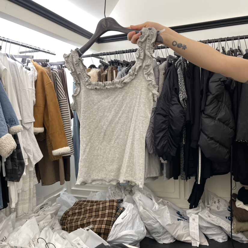 VIRKIN韓國直郵女裝新品熱賣24秋冬休閑人氣真品吊帶背心VIRKIN吊帶/背心圖色3