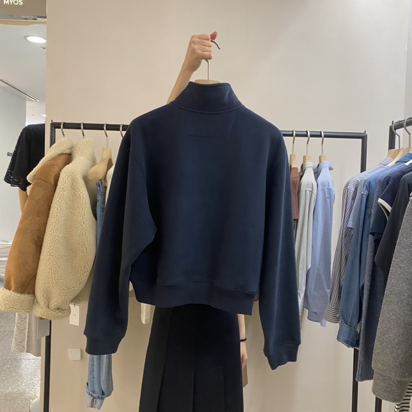 MYOS直郵韓國代購女裝新品推薦時尚熱賣真品人氣職業衛衣拉鏈MYOS衛衣