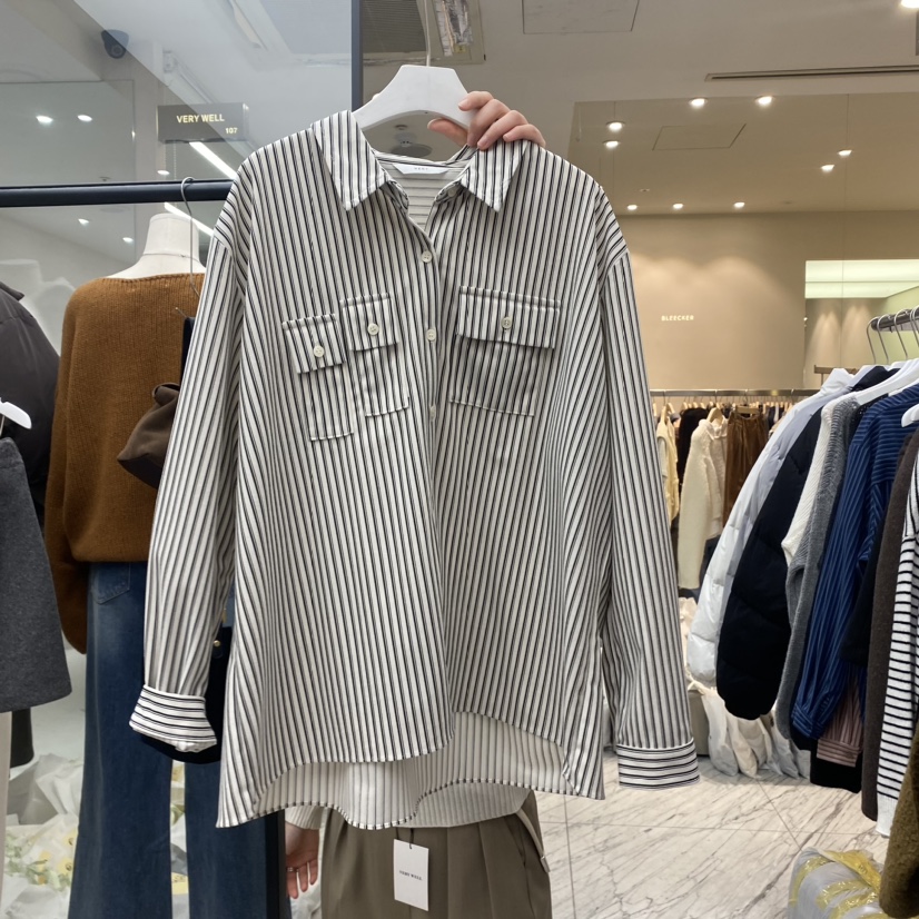 VERY WELL直郵韓國代購女裝新品人氣24秋冬真品襯衫蕾絲衫my juni襯衫/蕾絲衫圖色3