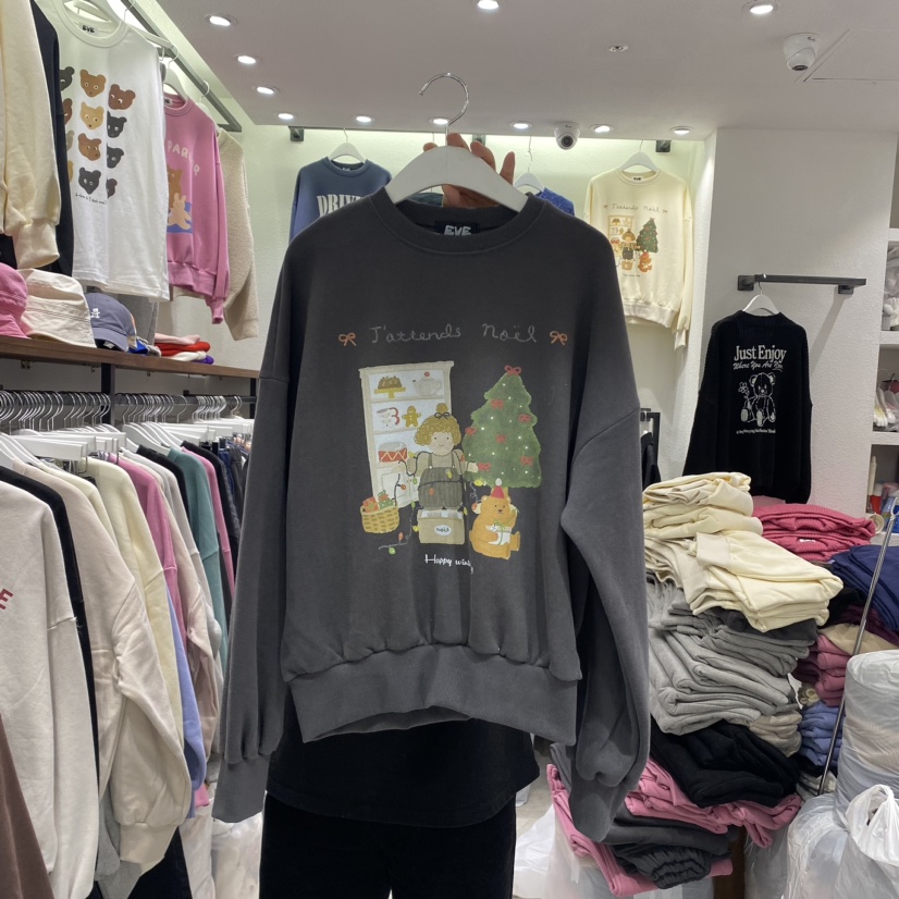 EVE韓國直郵東大門實拍女裝新品24秋冬熱賣人氣休閑時尚衛衣EVE衛衣圖色4