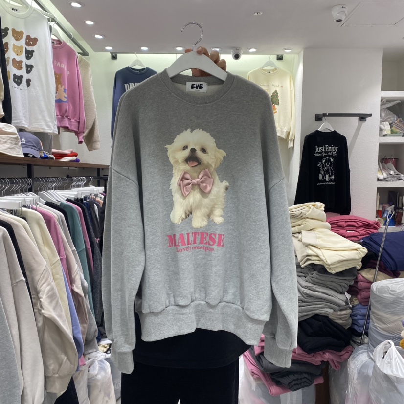 EVE韓國直郵東大門代購女裝新品真品人氣職業時尚休閑衛衣羊毛EVE衛衣圖色2