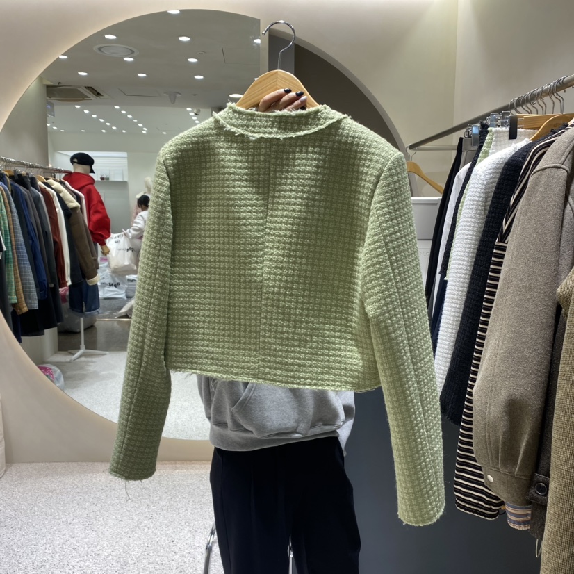 PARSLEY韓國直郵女裝新品時尚休閑24秋冬人氣真品夾克花呢Daze夾克