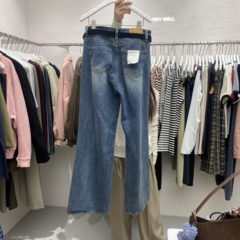 VERY WELL韓國直郵東大門代購女裝新品時尚牛仔褲不含腰帶my juni牛仔褲