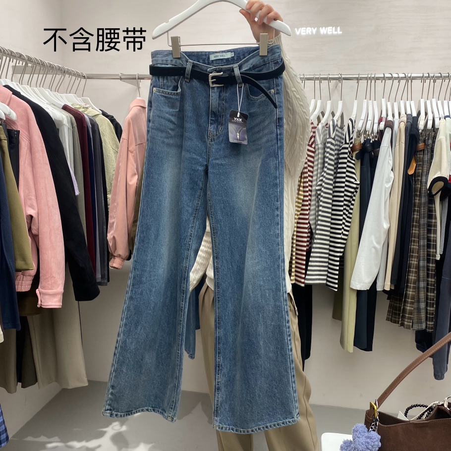 VERY WELL韓國直郵東大門代購女裝新品時尚牛仔褲不含腰帶my juni牛仔褲圖色1