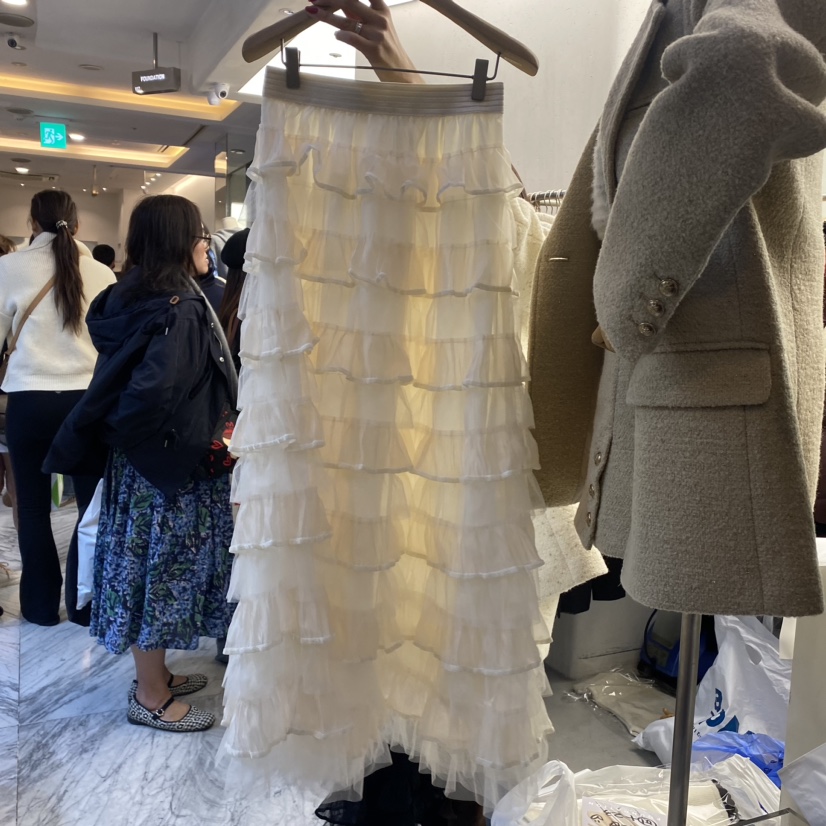 FOUNDATION直郵韓國代購女裝新品人氣休閑24秋冬熱賣長裙FOUNDATION長裙