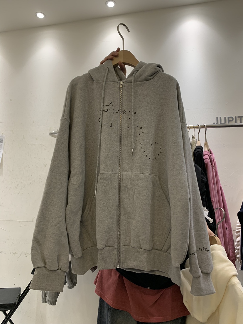 JUPITER韓國直郵東大門實拍女裝新品24秋冬時尚休閑夾克兜帽JUPITER夾克圖色2
