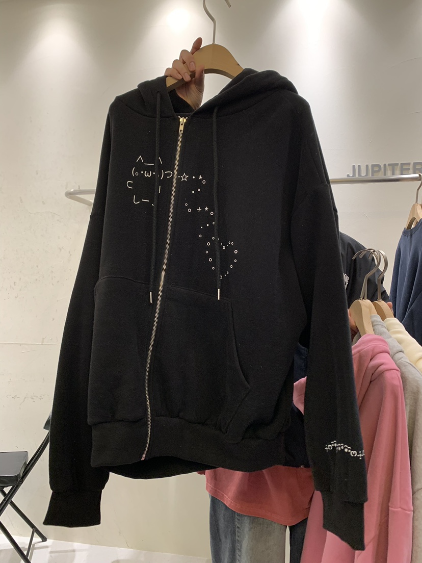 JUPITER韓國直郵東大門實拍女裝新品24秋冬時尚休閑夾克兜帽JUPITER夾克圖色4