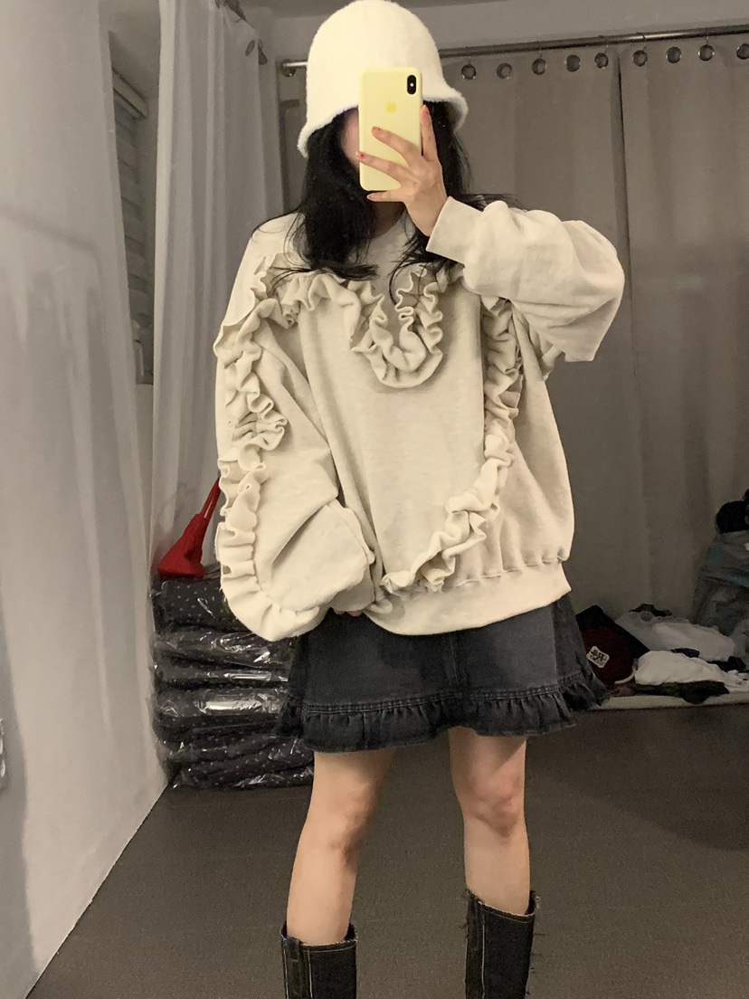 JUPITER韓國直郵東大門實拍女裝新品休閑人氣24秋冬真品衛衣JUPITER衛衣