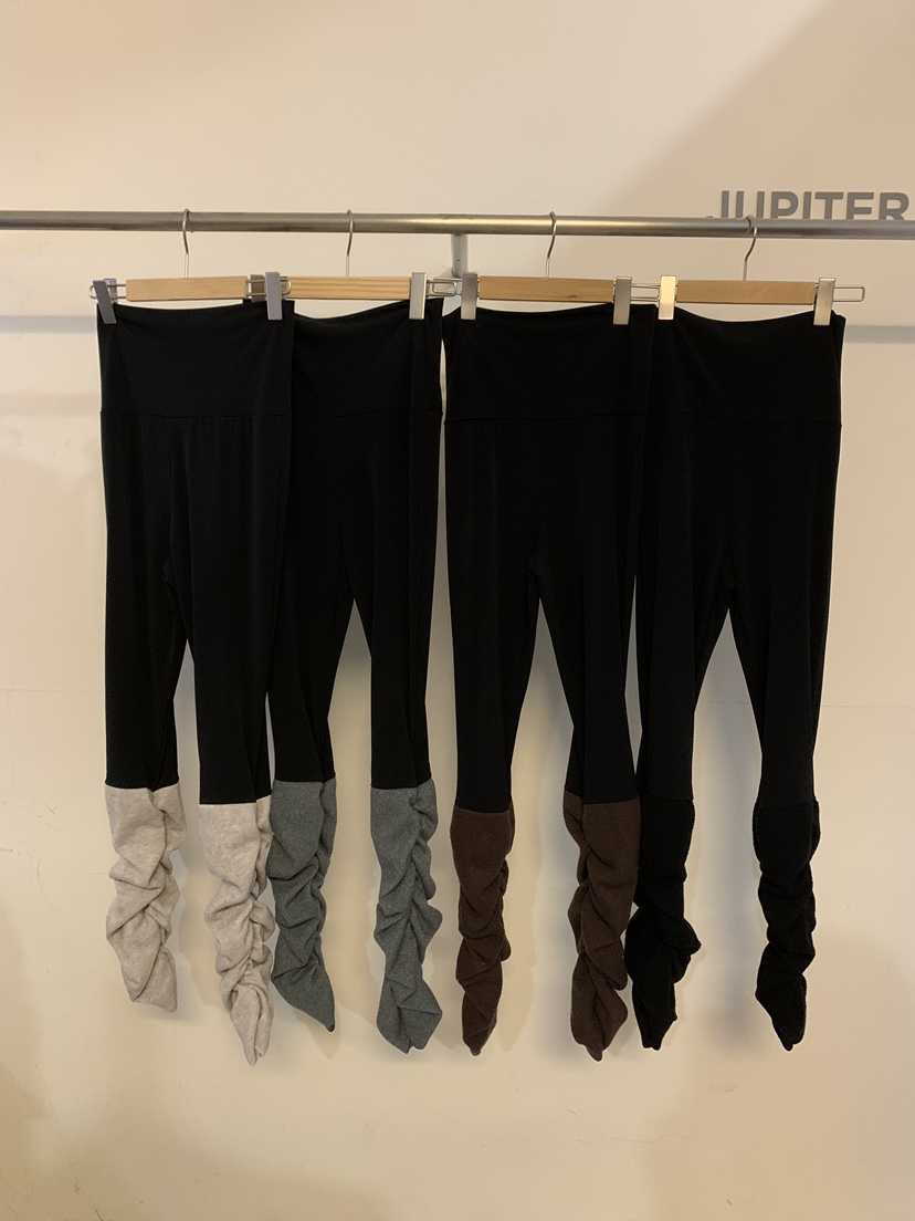 JUPITER直郵韓國代購女裝新品休閑推薦24秋冬打底褲鯊魚褲羅紋JUPITER打底褲/鯊魚褲