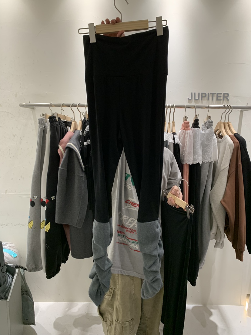 JUPITER直郵韓國代購女裝新品休閑推薦24秋冬打底褲鯊魚褲羅紋JUPITER打底褲/鯊魚褲圖色2