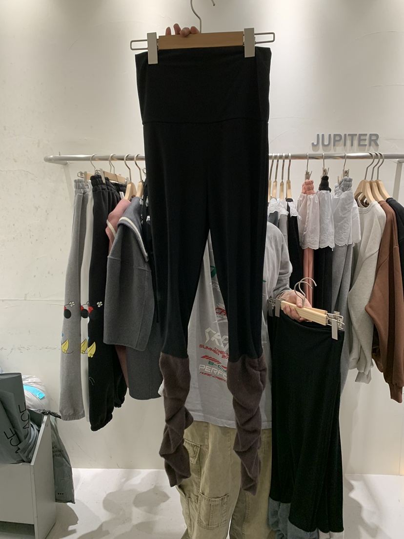 JUPITER直郵韓國代購女裝新品休閑推薦24秋冬打底褲鯊魚褲羅紋JUPITER打底褲/鯊魚褲圖色3