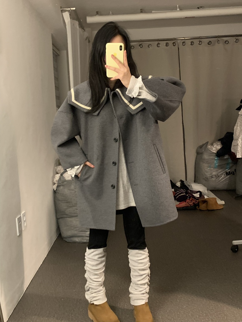 JUPITER韓國直郵東大門實拍女裝新款人氣職業推薦中長款大衣JUPITER中長款大衣