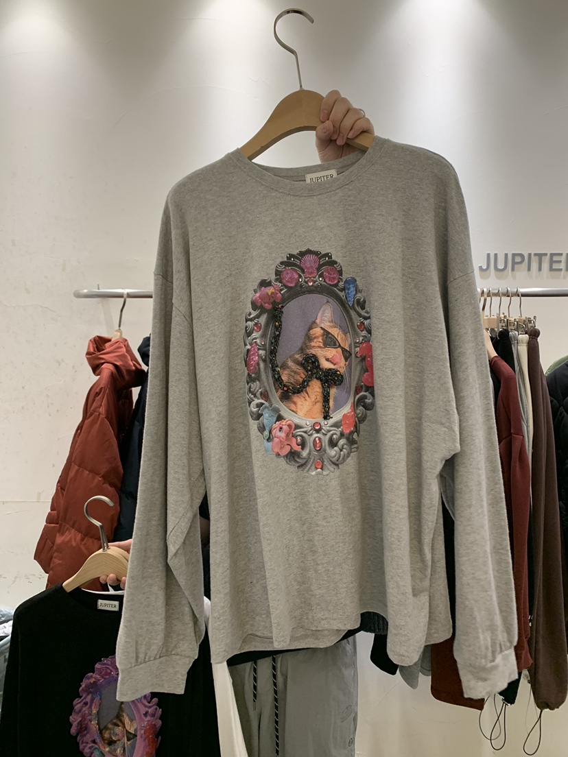 JUPITER韓國直郵東大門實拍女裝新品熱賣時尚人氣休閑長袖T恤JUPITER長袖T恤圖色2