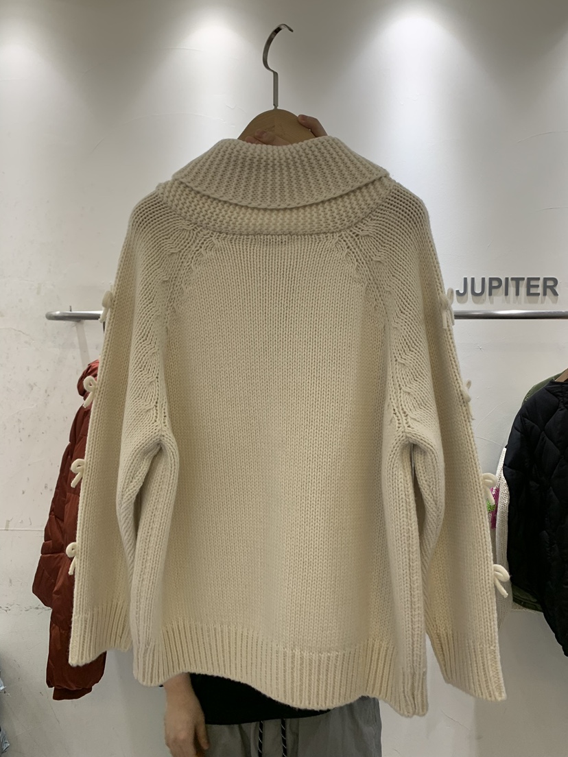 JUPITER韓國直郵女裝新款職業熱賣時尚真品針織衫細羊毛拉鏈JUPITER針織衫