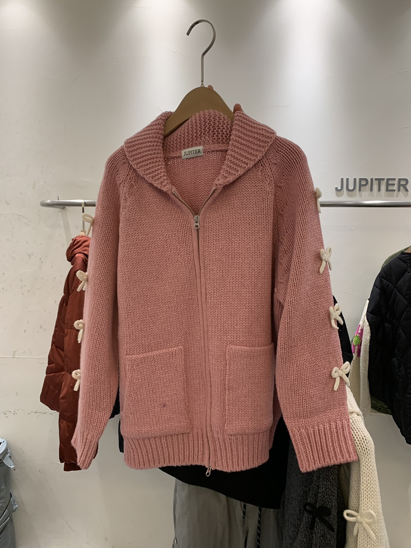 JUPITER韓國直郵女裝新款職業熱賣時尚真品針織衫細羊毛拉鏈JUPITER針織衫圖色3