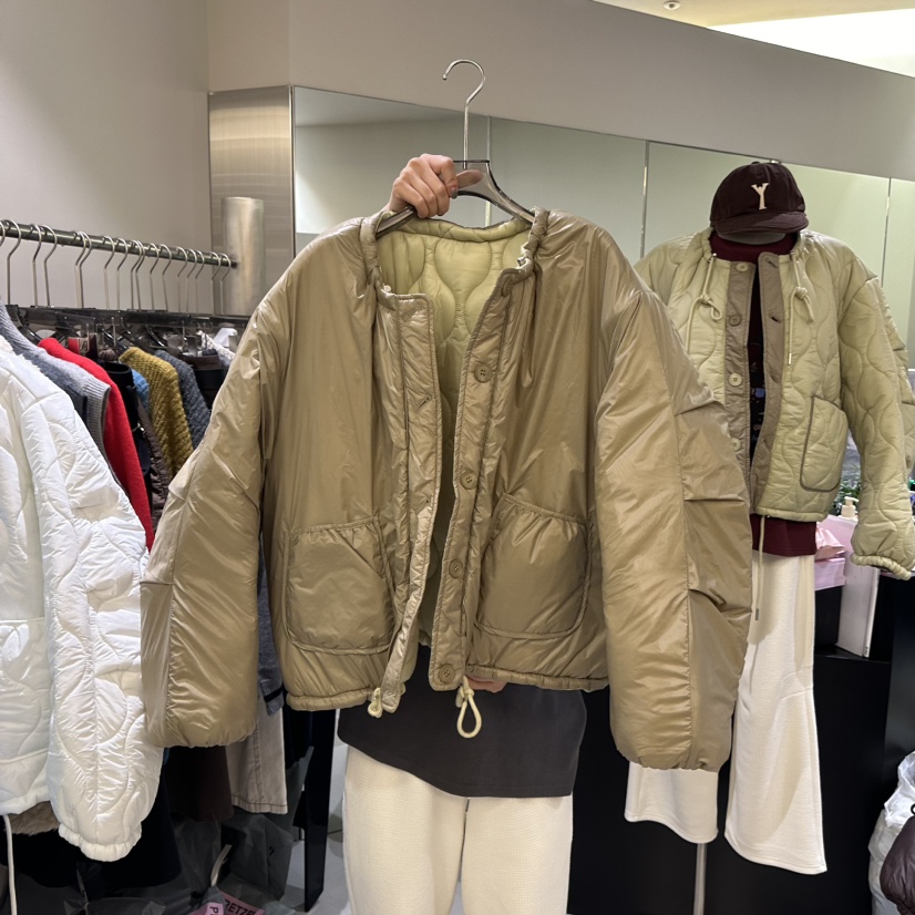 PRETZEL韓國直郵東大門實拍女裝新款推薦短款棉服里外穿雙面PRETZEL短款棉服