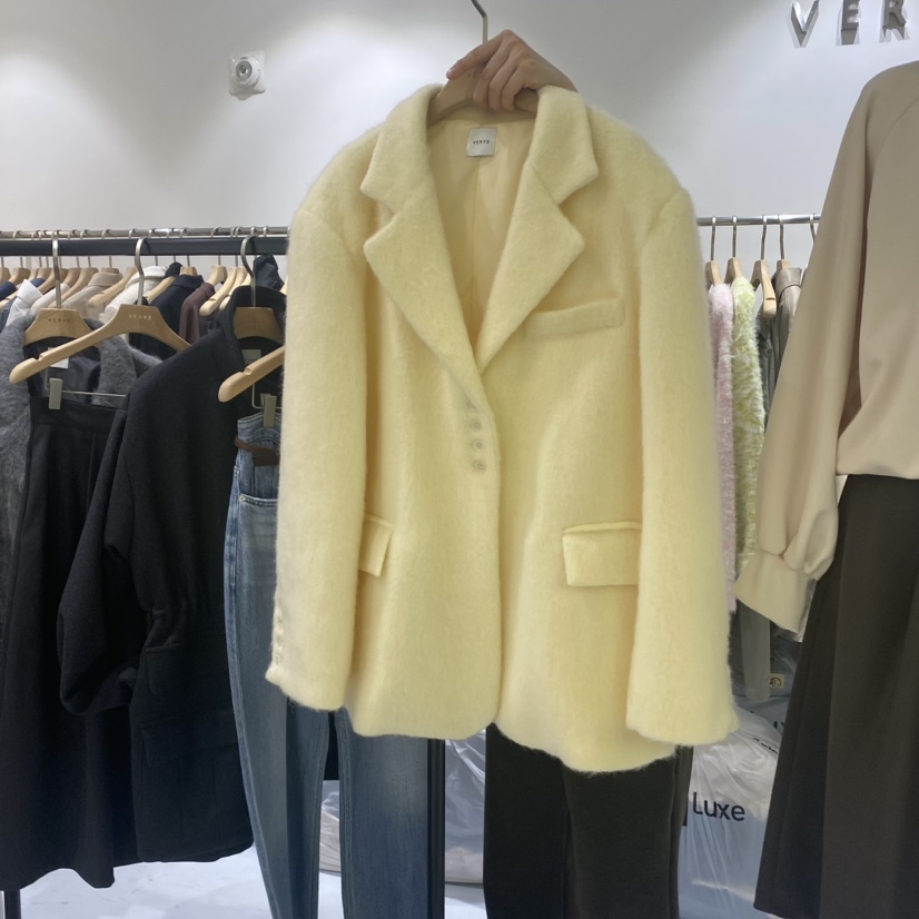 VERVE直郵韓國代購女裝新品熱賣人氣職業時尚休閑短款大衣兜帽VERVE短款大衣