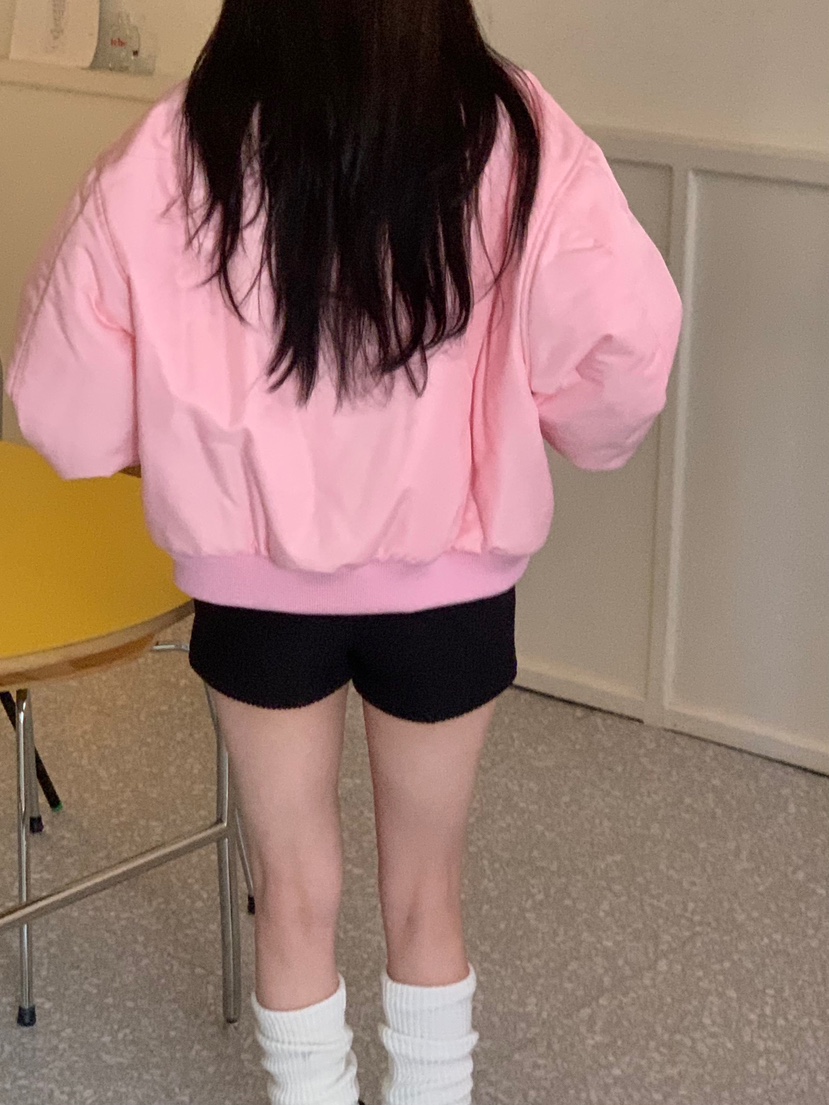 LUBRY韓國直郵東大門實拍女裝新款休閑職業人氣24秋冬短款棉服NOPROBLEM短款棉服