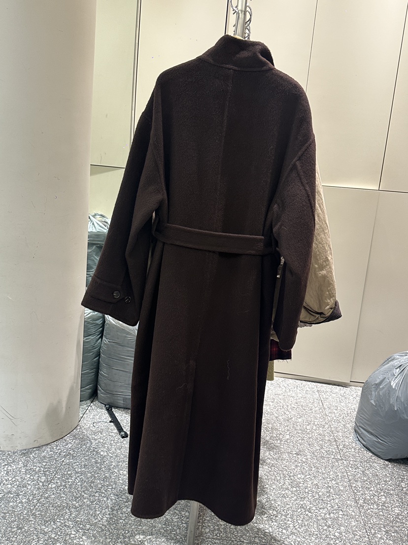SOF韓國直郵東大門代購女裝新品推薦真品中長款大衣高領駝色SOF中長款大衣
