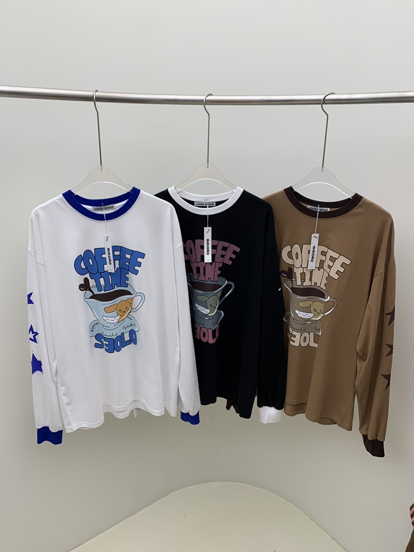 Seolo seoul韓國直郵女裝新品24秋冬熱賣職業休閑長袖T恤Seolo seoul長袖T恤