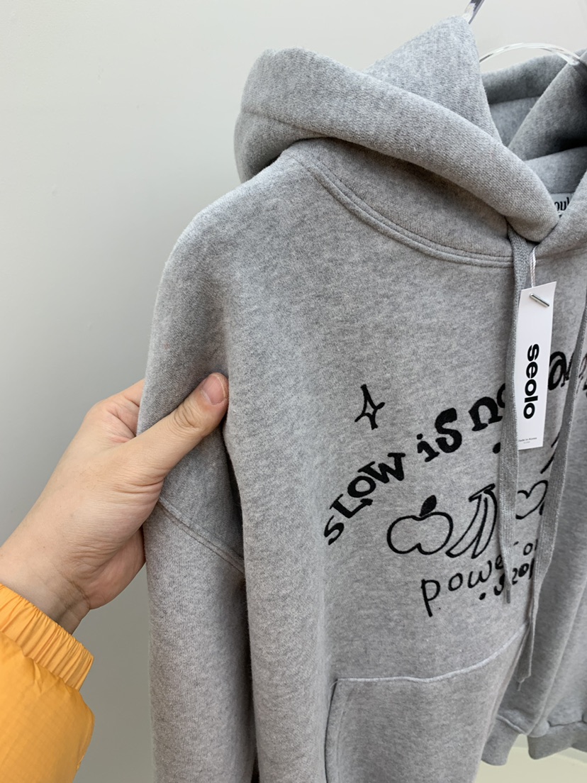 Seolo seoul韓國直郵東大門實拍女裝新款推薦衛衣拉絨連帽Seolo seoul衛衣