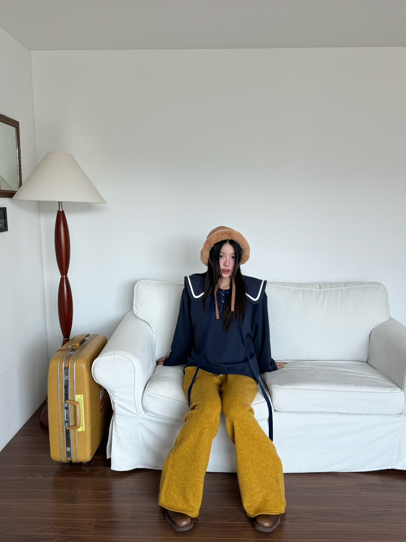 MAISON DE GLORY直郵韓國代購女裝新款人氣休閑職業24秋冬衛衣MAISON DE GLORY衛衣