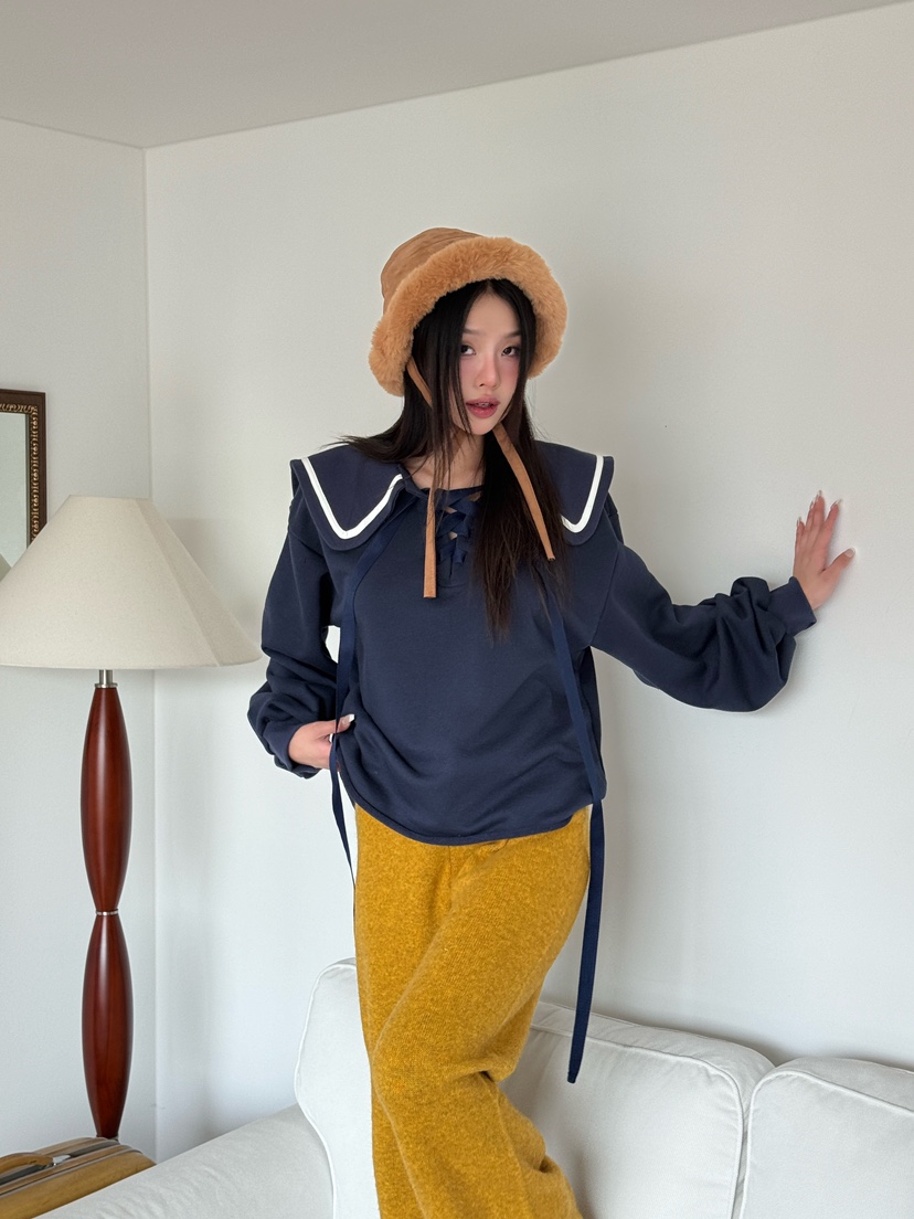 MAISON DE GLORY直郵韓國代購女裝新款人氣休閑職業24秋冬衛衣MAISON DE GLORY衛衣圖色2