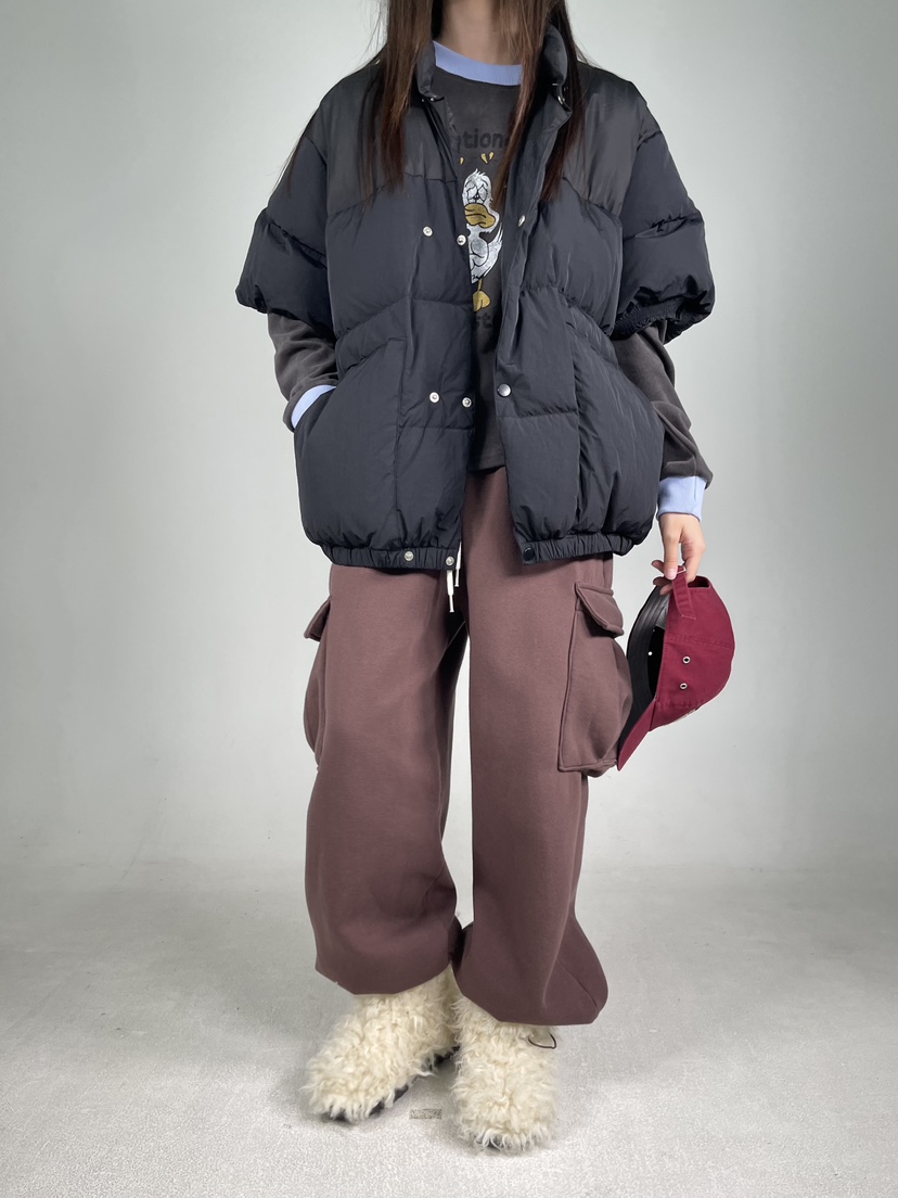 SHIRRING韓國直郵東大門實拍女裝新款職業休閑24秋冬外套填充SHIRRING外套