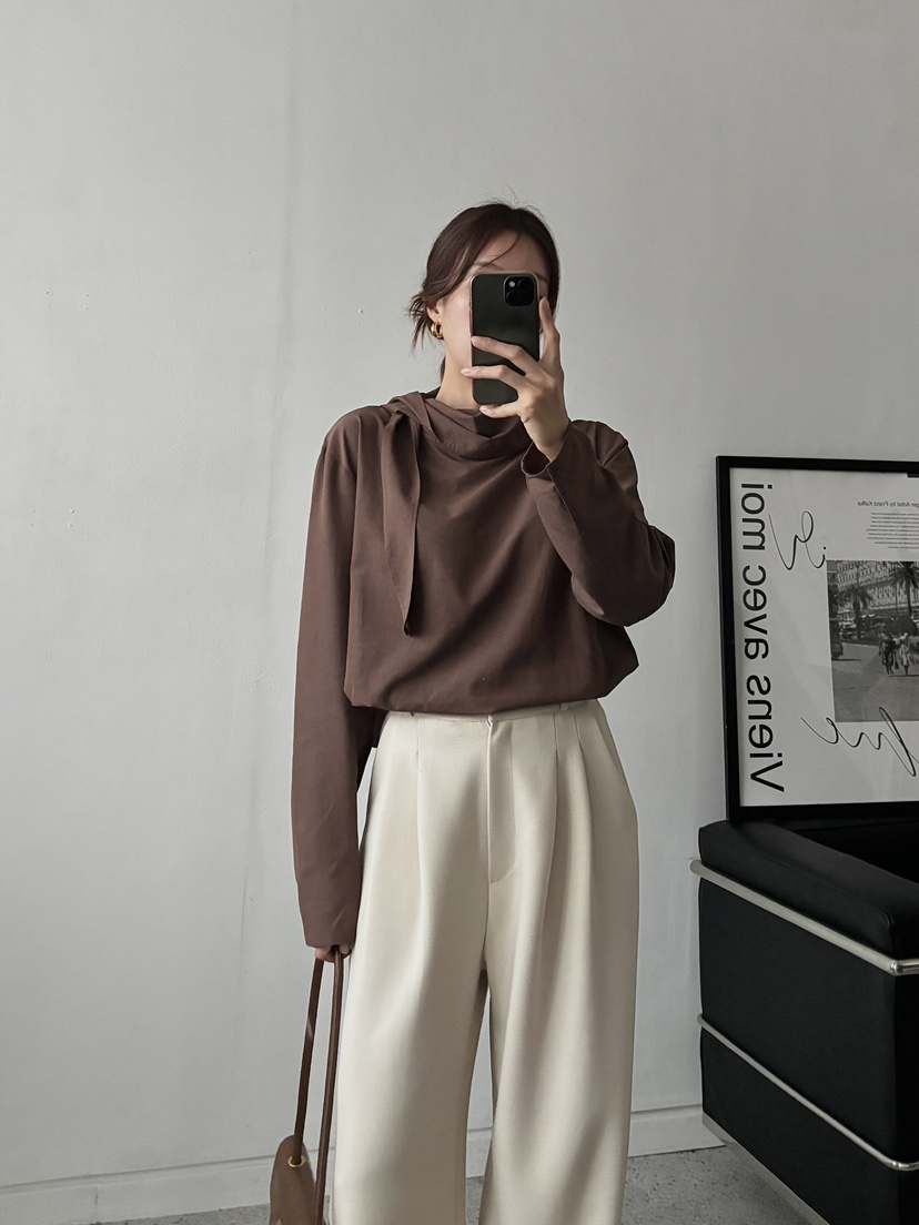 MARRON韓國直郵東大門實拍女裝新品24秋冬真品襯衫蕾絲衫PIN-UP襯衫/蕾絲衫