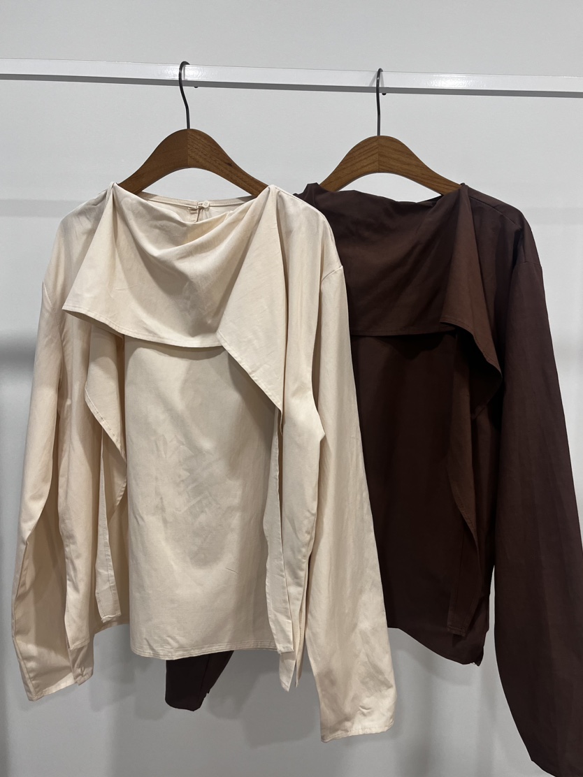 MARRON韓國直郵東大門實拍女裝新品24秋冬真品襯衫蕾絲衫PIN-UP襯衫/蕾絲衫