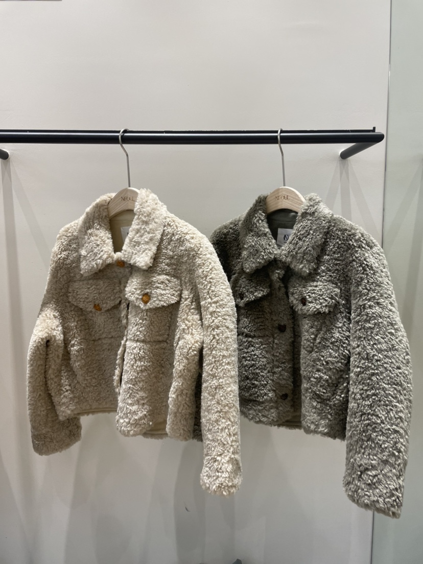 NEOUL/ahin雙領標簽韓國直郵東大門代購女裝新品推薦短款大衣NEOUL/ahin雙領標簽短款大衣