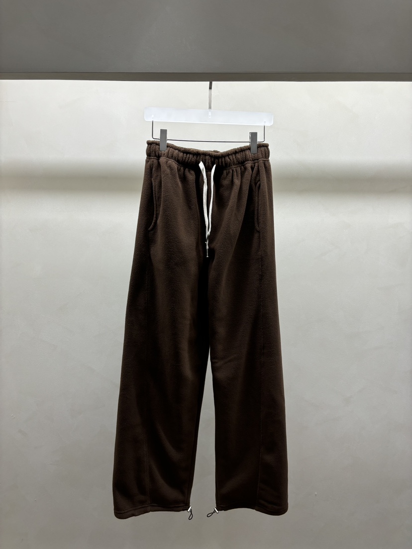 Waller韓國直郵東大門實拍女裝新款時尚推薦休閑休閑褲抓絨NOTHING休閑褲圖色4