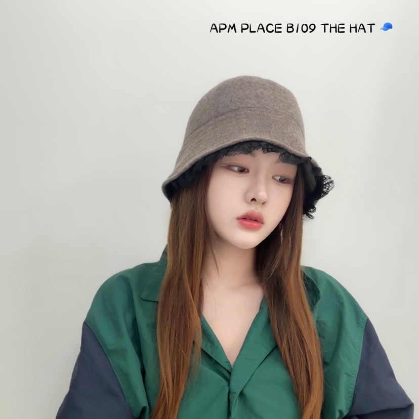 THE HAT韓國直郵東大門代購女裝新品人氣時尚24秋冬帽子蕾絲THE HAT帽子圖色1