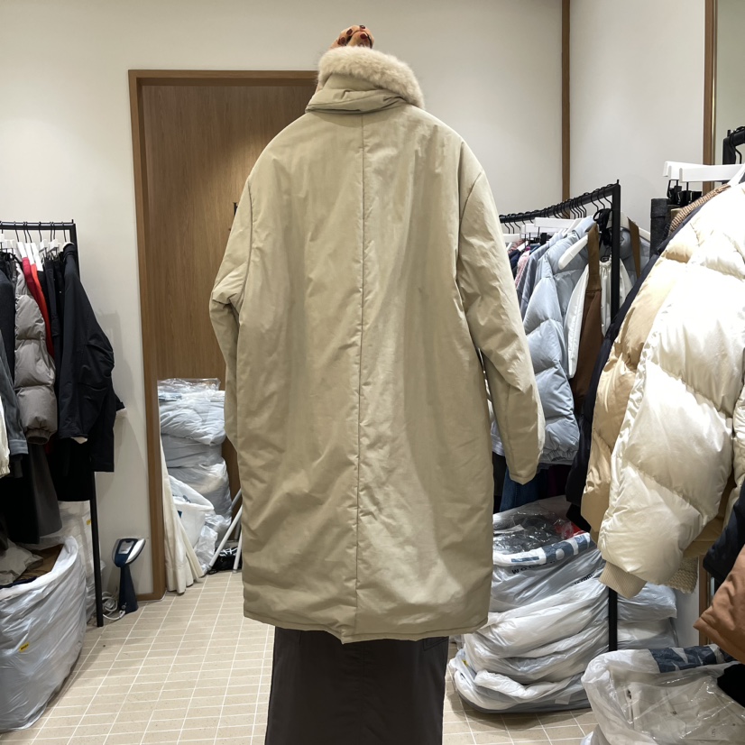 LOFN韓國直郵東大門代購女裝新款職業休閑真品24秋冬長款棉服LOFN長款棉服