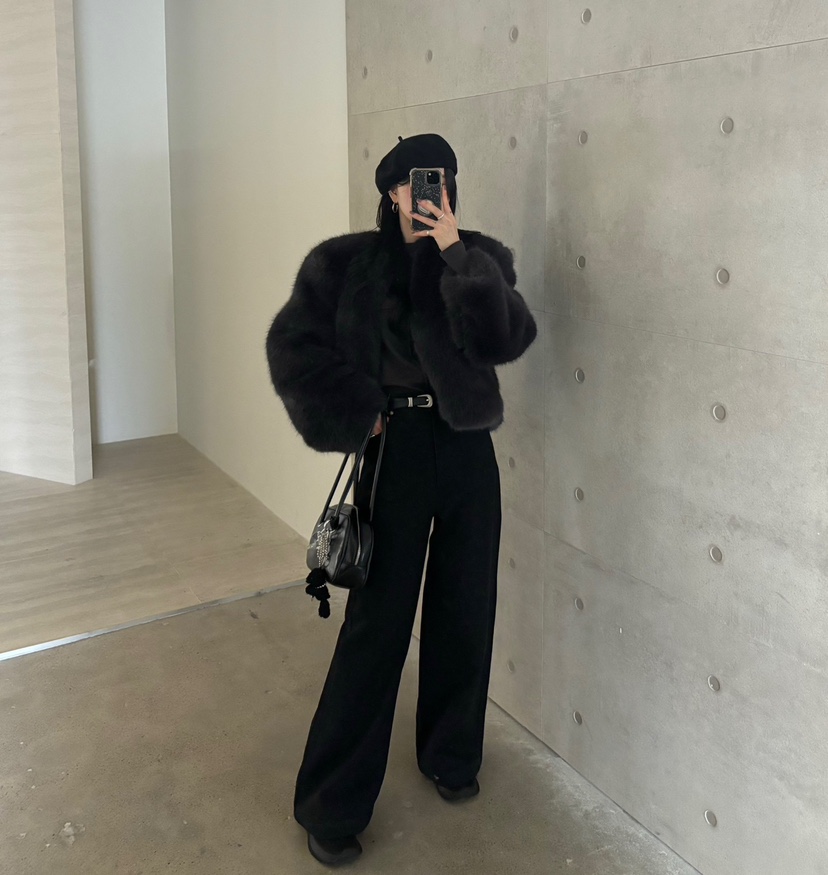 AMUSE SEOUL韓國直郵東大門代購女裝新款熱賣24秋冬夾克狐貍AMUSE SEOUL夾克