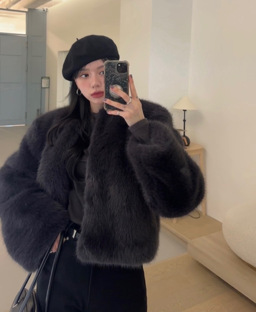 AMUSE SEOUL韓國直郵東大門代購女裝新款熱賣24秋冬夾克狐貍AMUSE SEOUL夾克