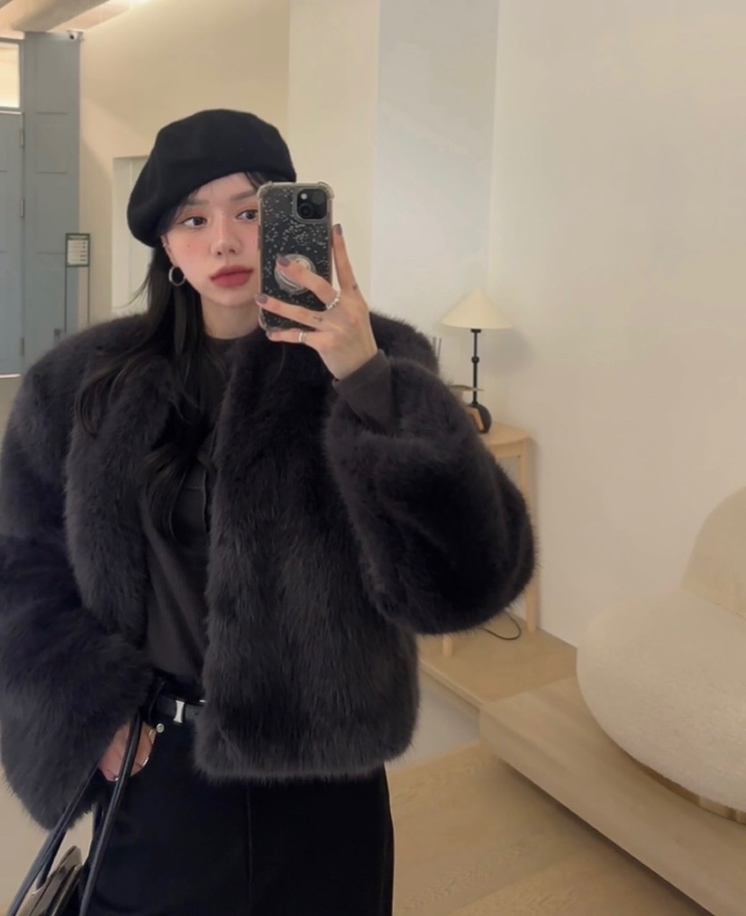 AMUSE SEOUL韓國直郵東大門代購女裝新款熱賣24秋冬夾克狐貍AMUSE SEOUL夾克