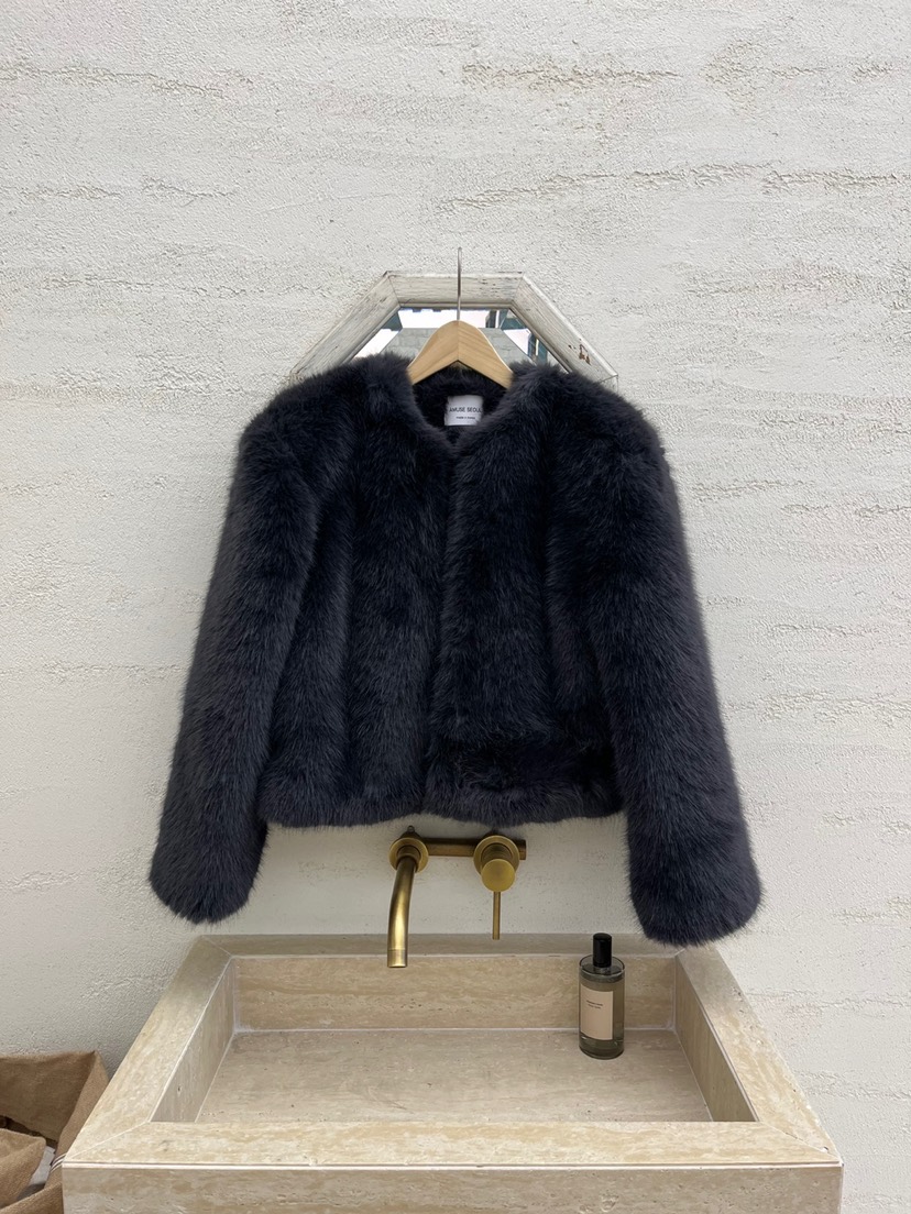 AMUSE SEOUL韓國直郵東大門代購女裝新款熱賣24秋冬夾克狐貍AMUSE SEOUL夾克圖色2