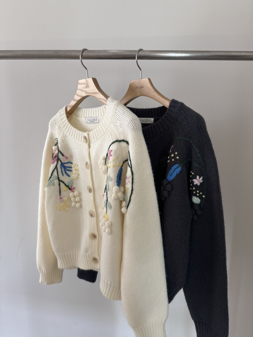 VALUABLE韓國直郵東大門代購女裝新品人氣時尚針織衫手工開衫VALUABLE針織衫