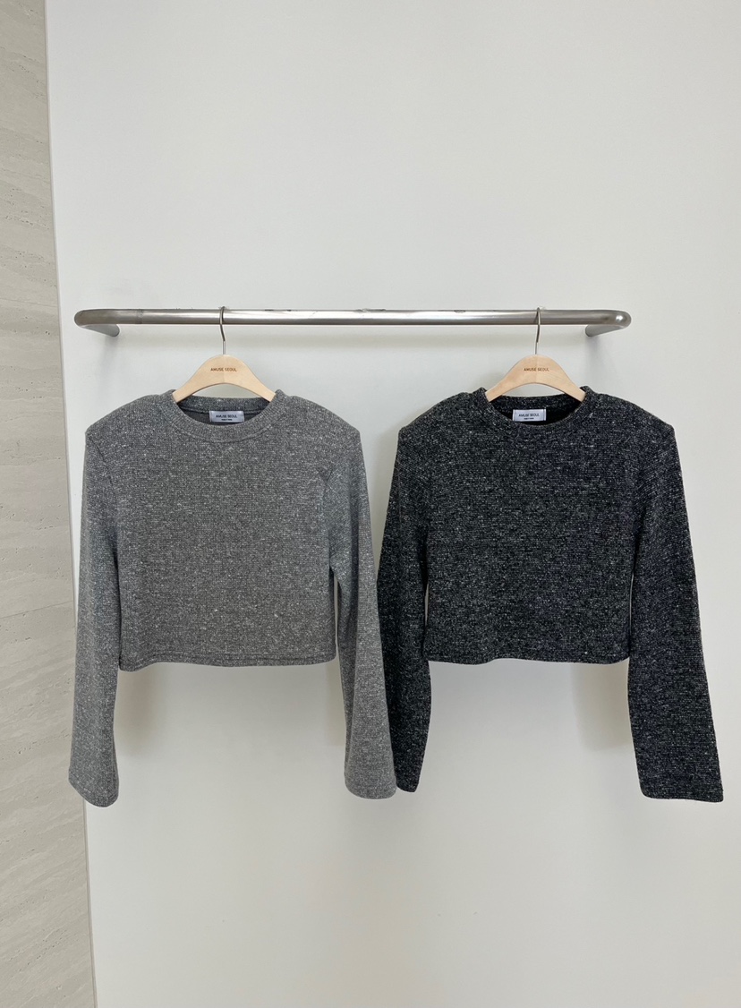 AMUSE SEOUL直郵韓國代購女裝新品真品職業24秋冬長袖T恤AMUSE SEOUL長袖T恤