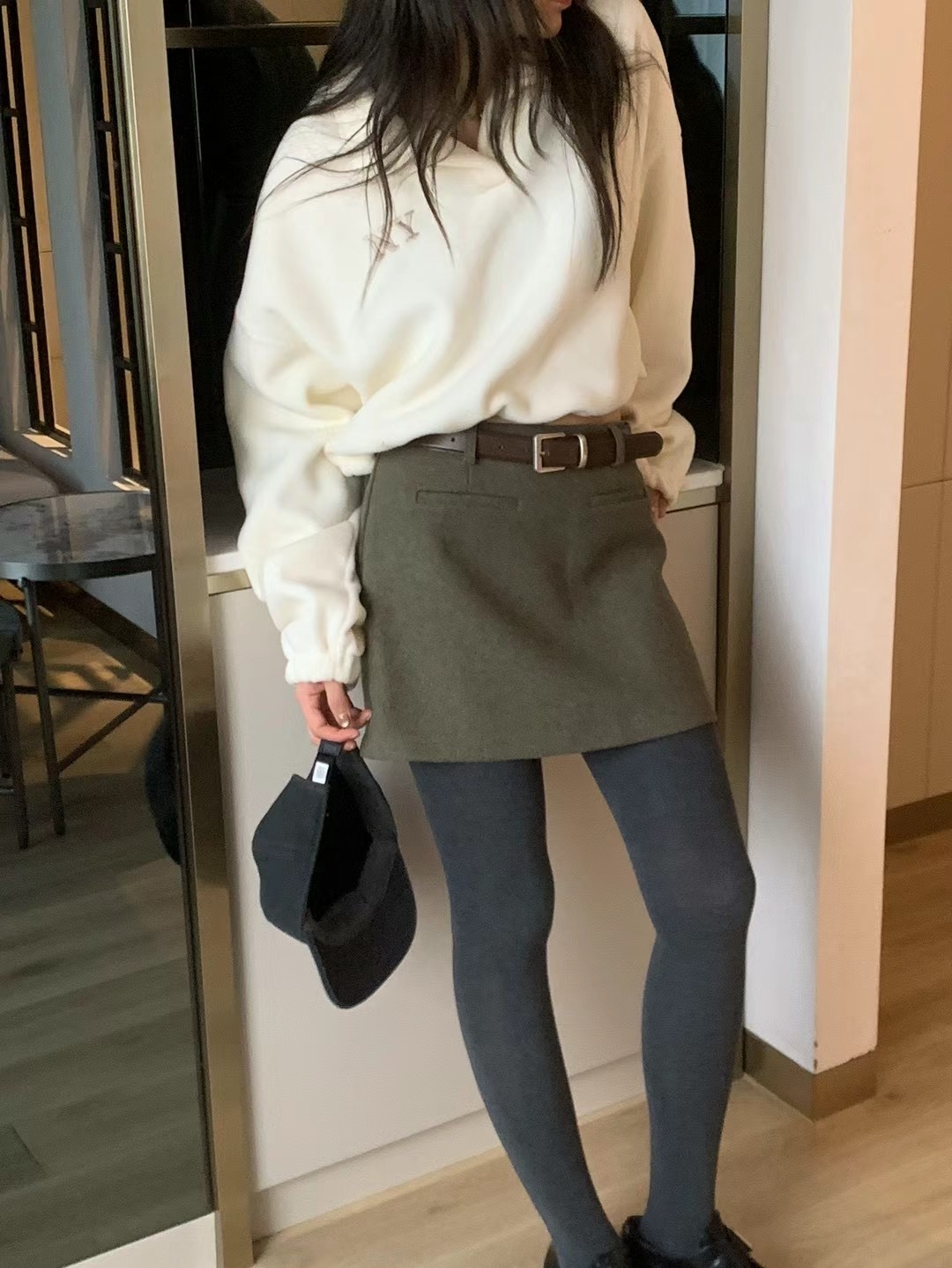 ONDA韓國直郵女裝新款熱賣職業24秋冬時尚真品推薦短裙羊毛ONDA短裙