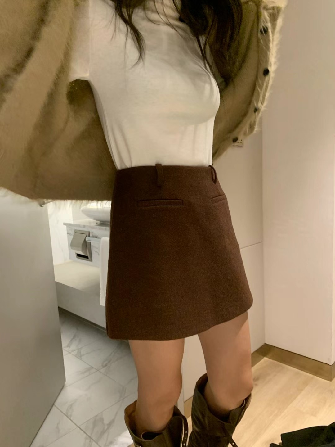 ONDA韓國直郵女裝新款熱賣職業24秋冬時尚真品推薦短裙羊毛ONDA短裙圖色2