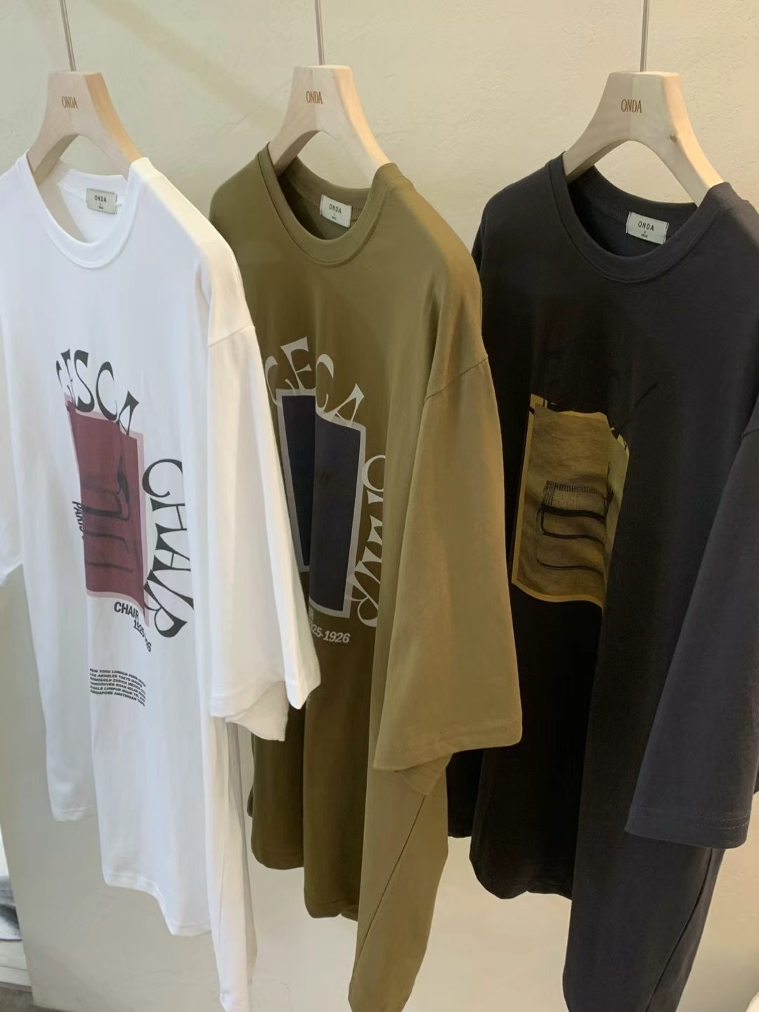 ONDA直郵韓國代購女裝新品職業真品熱賣時尚推薦24秋冬T恤ONDAT恤圖色3左三色