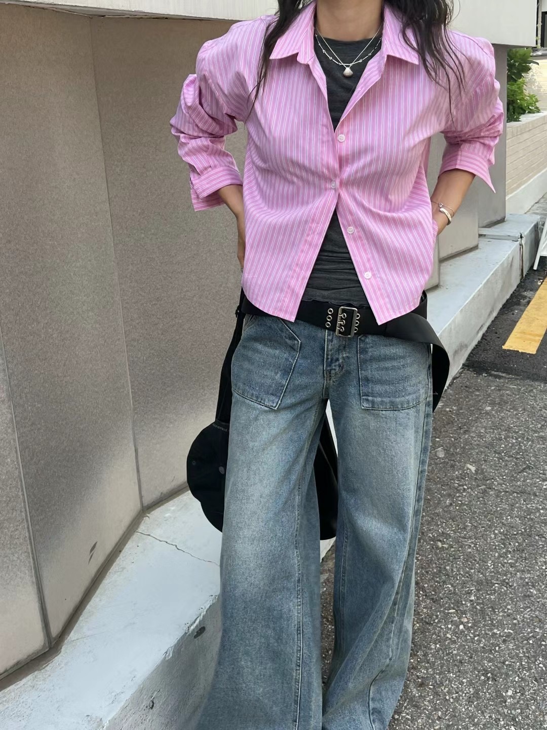 ONDA韓國直郵東大門實拍女裝新品休閑人氣真品職業襯衫蕾絲衫ONDA襯衫/蕾絲衫