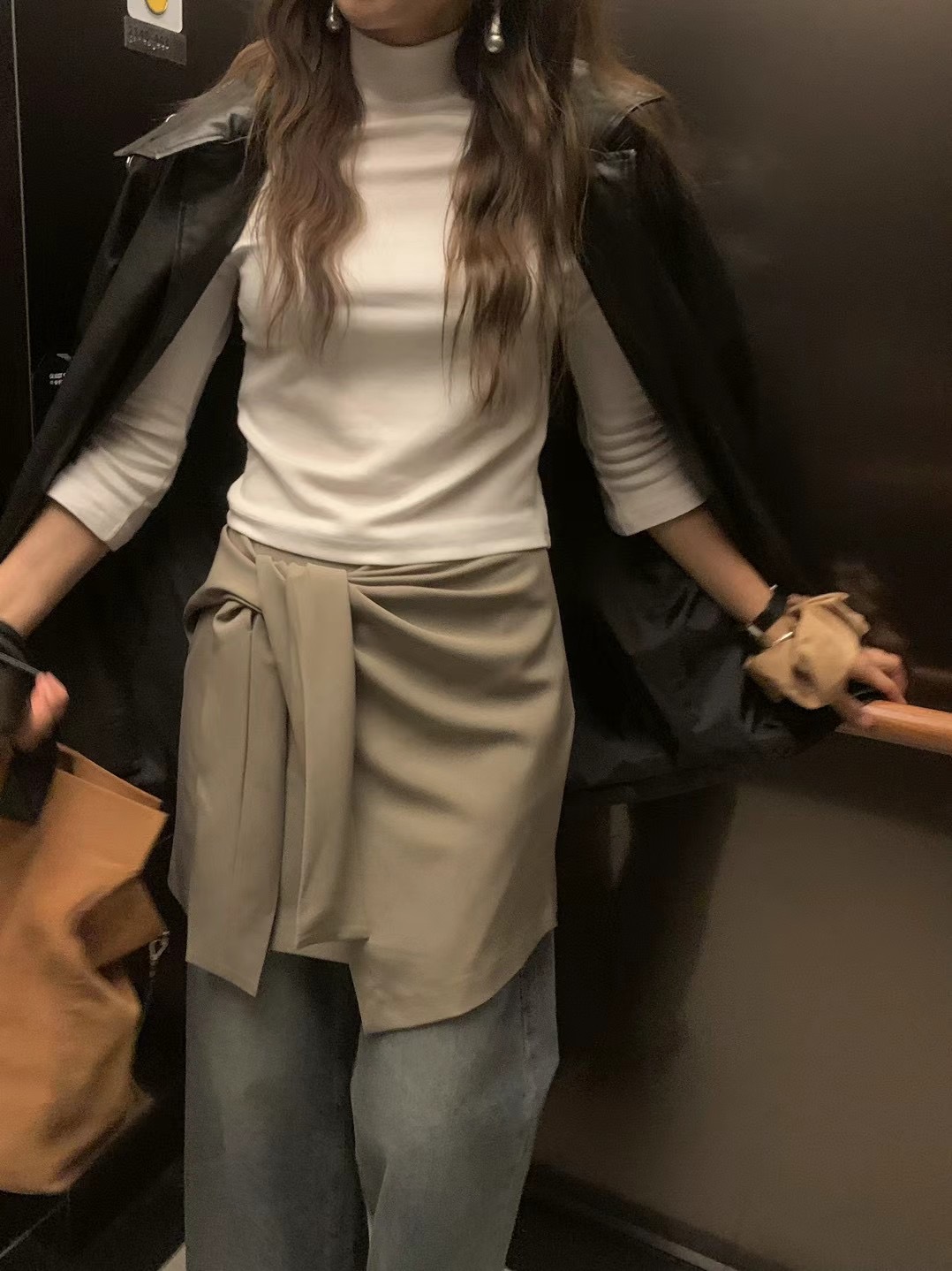 ONDA韓國直郵東大門實拍女裝新品熱賣時尚24秋冬休閑短裙ONDA短裙