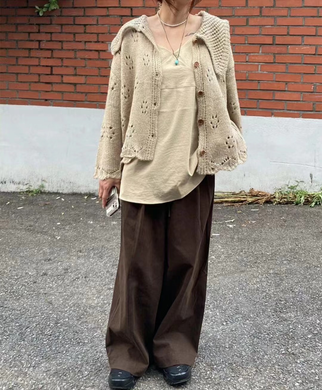 GROW韓國直郵東大門實拍女裝新品真品人氣休閑熱賣針織衫開衫GROW/WHERE'LL針織衫