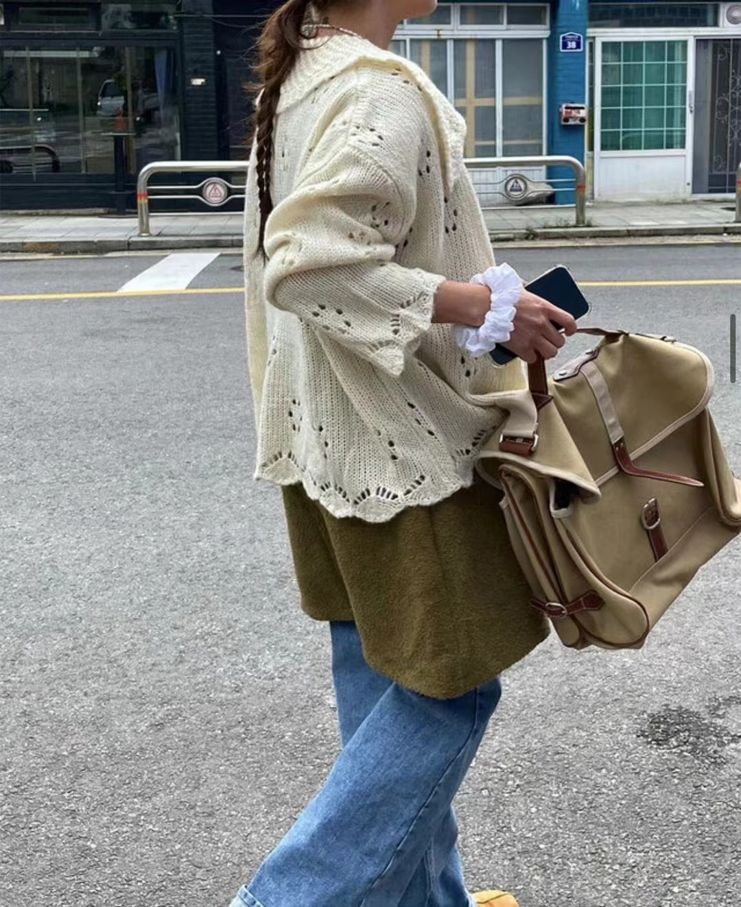 GROW韓國直郵東大門實拍女裝新品真品人氣休閑熱賣針織衫開衫GROW/WHERE'LL針織衫
