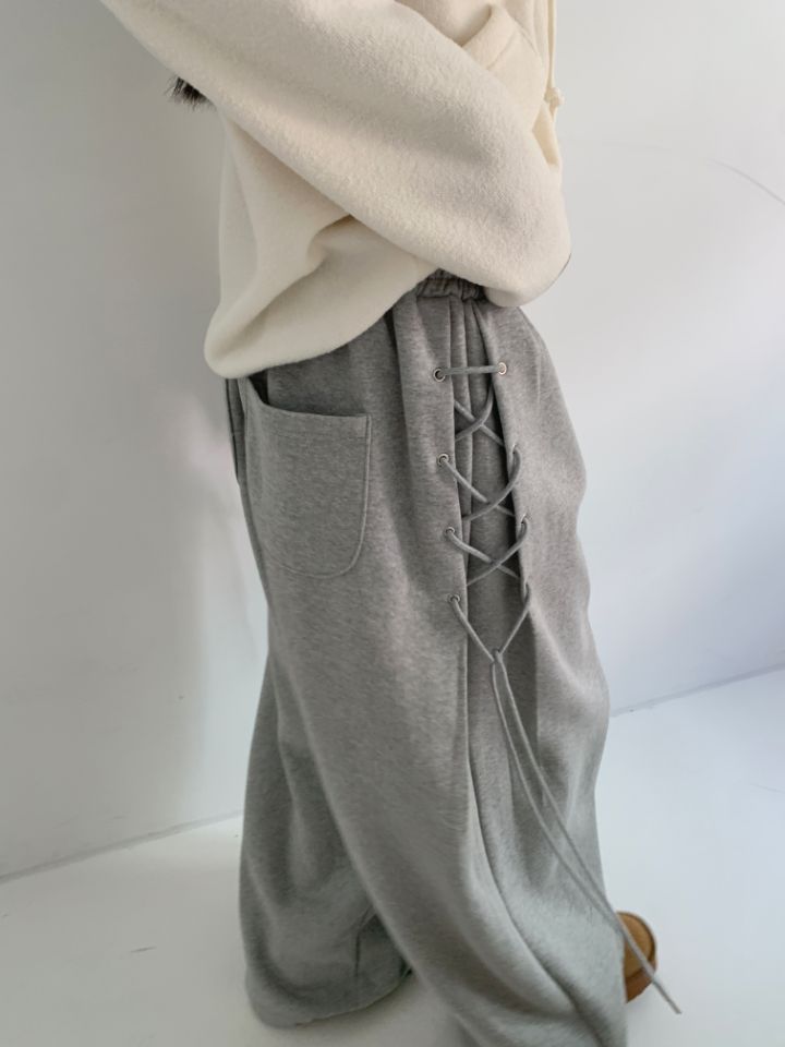 4LEAF直郵韓國代購女裝新品24秋冬時尚熱賣真品休閑褲拉絲4LEAF休閑褲